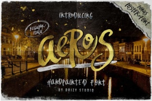 Aeros: A Handpainted Display Typeface for Bold Digital First Impressions