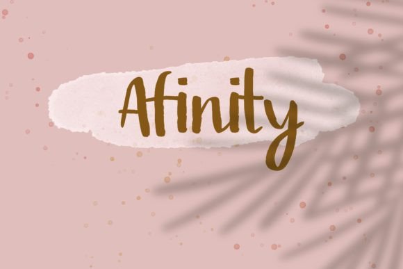 Afinity: A Professional Brush Calligraphy Font for Small Businesses