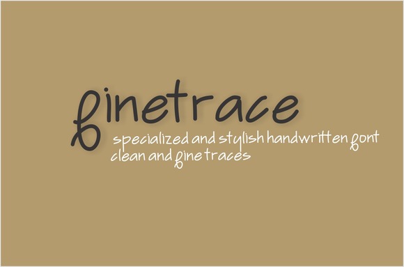 Finetrace: A Handwritten Typeface That Elevates Digital Branding